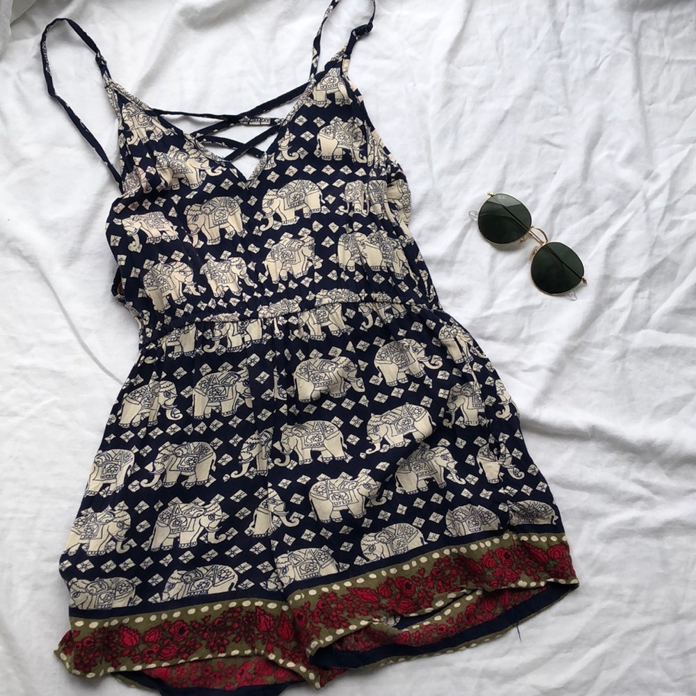 Multi-Color Elephant Romper - Picture 4 of 5